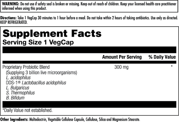 Acidophilus Probiotic-5 VegCaps 60ct by KAL