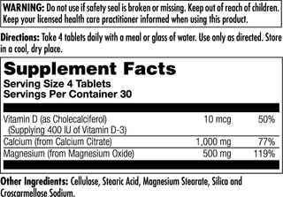 Cal-Citrate+ D3 & Magnesium Tablets 120ct by KAL