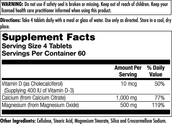 Cal-Citrate+ D3 & Magnesium Tablets 240ct by KAL