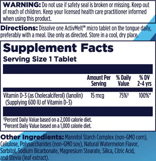 Vitamin D-Rex  ActivMelt-CP  12x  lozenge by Kal