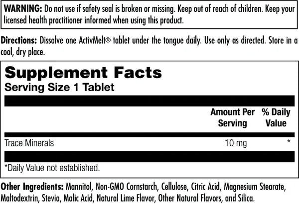 Trace Minerals  90ct 10mg lozenge Lime by Kal