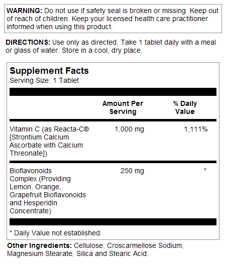 Reacta-C®  120ct 1000mg tablet by Kal