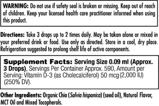 D-3 DropIns  1.8oz 2000iu drop by Kal