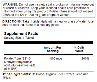 Methyl Folate  90ct 800mcg by Kal