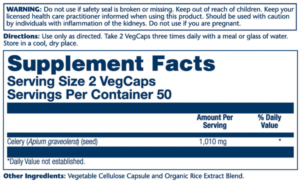 Celery Seed 100ct 1010mg capsule by Solaray