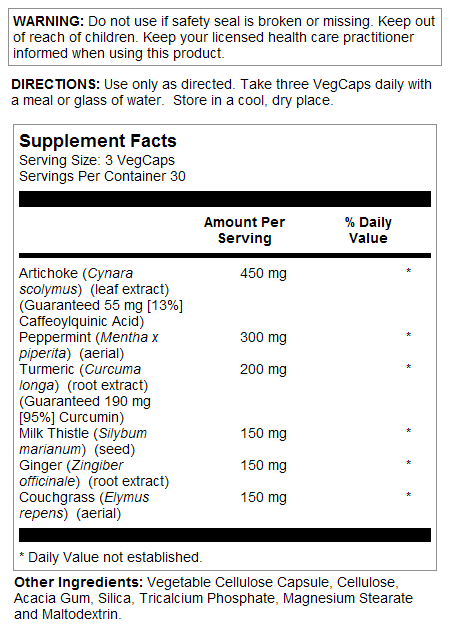 Gallbladder Support Formula 90ct 450mg veg cap by Solaray