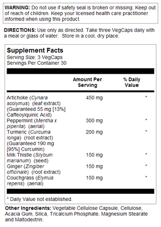 Gallbladder Support Formula 90ct 450mg veg cap by Solaray