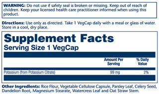 BioCitrate Potassium 60ct veg cap by Solaray