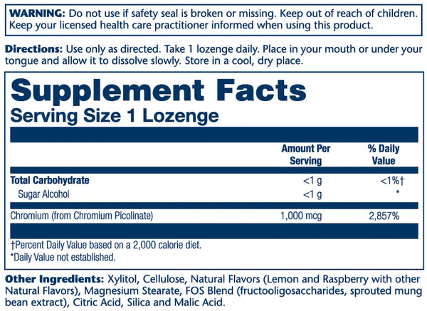 Chromium Picolinate Loz 100ct 1000mg lozenge by Solaray