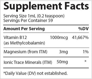 Liquid Ionic B12 - 1,000mcg - 2 FL OZ Grape (Trace Minerals Research)