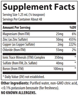 Liquid Ionic Zinc 50mg - Trace Minerals Research