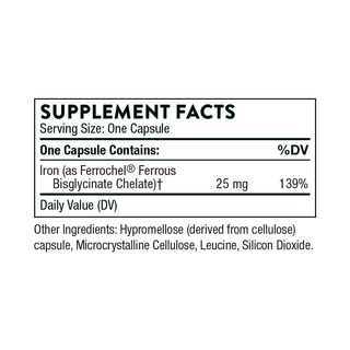 Iron Bisglycinate - 60 Capsules (Thorne)