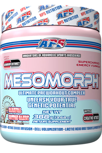 Mesomorph W/Geranium Extract 388g Carnival Cotton Candy by APS Nutrition