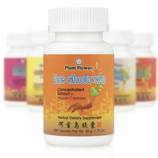 Mayway Plum Flower Herbal Extract Capsules He Shou Wu - 100 Count