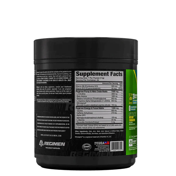 Pre-Workout - 9.3 OZ Green Apple (AP Sports Regimen)