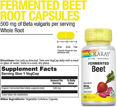 Beet Fermented 100ct 500mg veg cap by Solaray