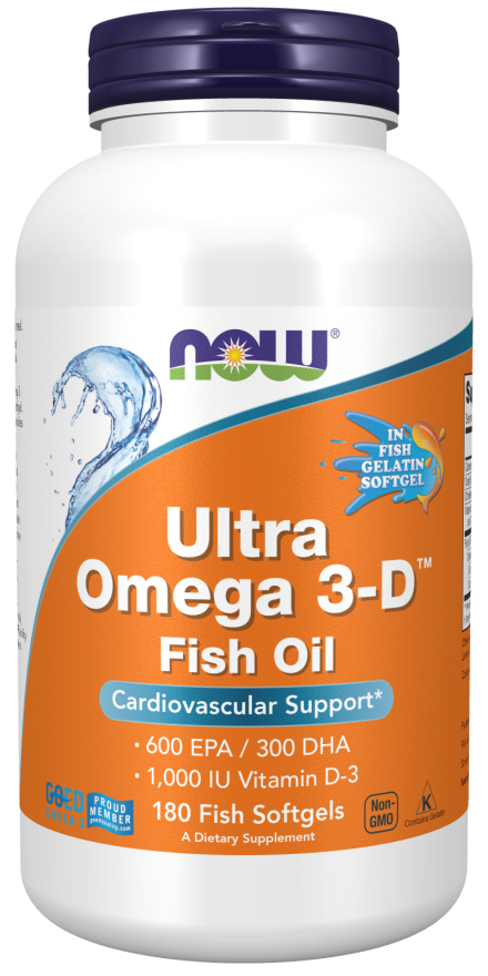 ultra omega 3-d softgels  180 fsg by Now Foods