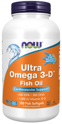 ultra omega 3-d softgels  180 fsg by Now Foods