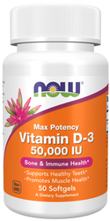 vit d-3 50,000 iu  50 sgels by Now Foods