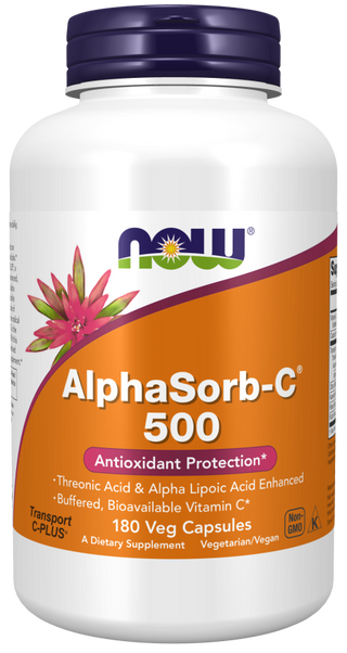 Alphasorb-C (r) 500mg - 180 Veg Capsules (Now Foods)