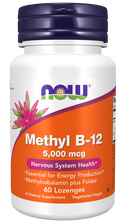 methyl b-12 5000mcg 60 loz by Now Foods