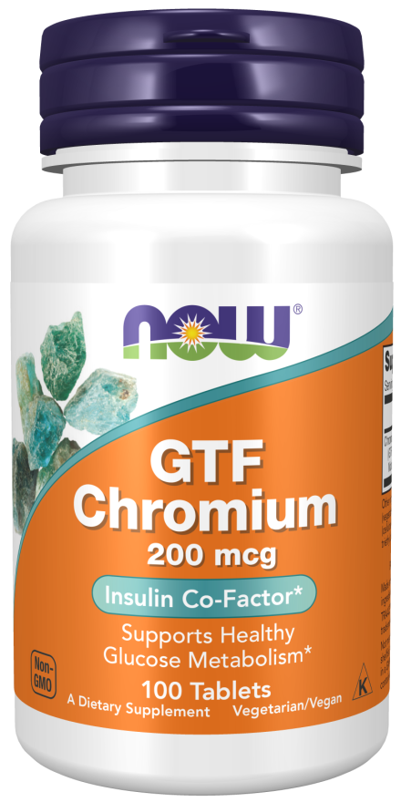 gtf chromium 200mcg  100 tabs by Now Foods