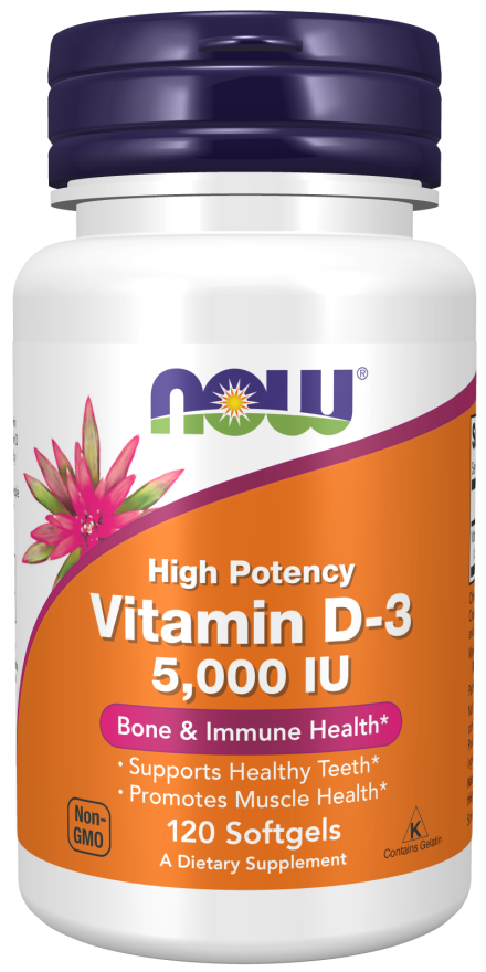 vit d-3 5000iu 120 sgels by Now Foods