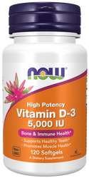 vit d-3 5000iu 120 sgels by Now Foods