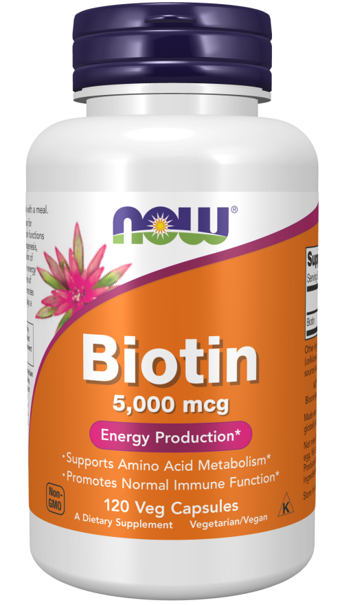 biotin 5000mcg  120 vcaps by Now Foods