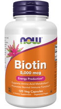 biotin 5000mcg  120 vcaps by Now Foods