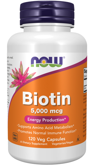 biotin 5000mcg  120 vcaps by Now Foods