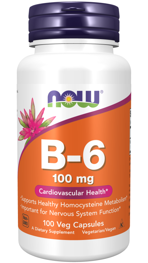 B-6 100mg - 100 Veg Capsules (Now Foods)