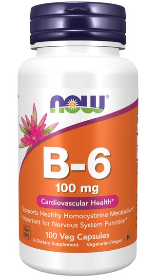 B-6 100mg - 100 Veg Capsules (Now Foods)