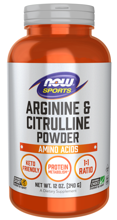 Arginine & Citrulline Powder - 12 OZ (Now Foods)