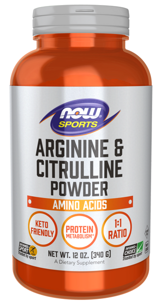 Arginine & Citrulline Powder - 12 OZ (Now Foods)