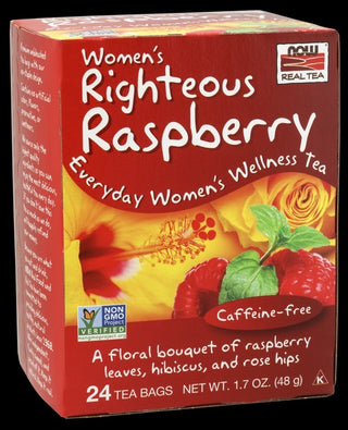 women's righteous raspberry tea 24 bags by Now Foods