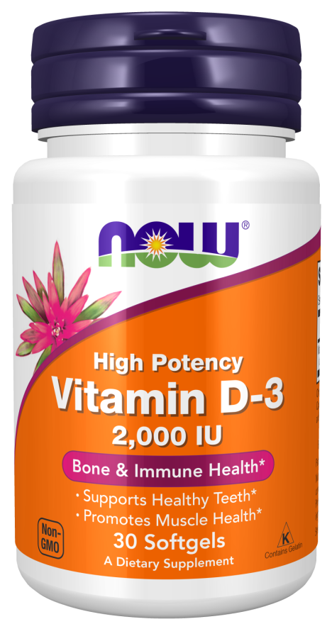 vit d-3 2000iu 30 sgels by Now Foods