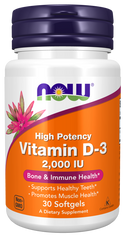 vit d-3 2000iu 30 sgels by Now Foods