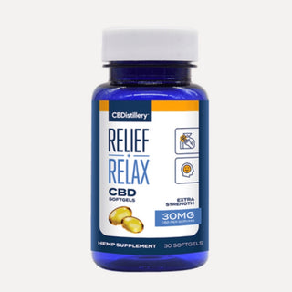 Relief + Relax 30 mg  30 CBD Softgels (CBDistillery)