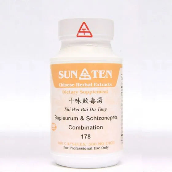 Sun Ten Bupleurum & Schizonepeta Formula 178B - 100 Capsules