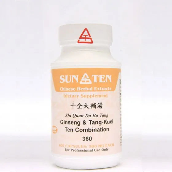 Sun Ten Ginseng & Tang-Kuei Ten Combination 360B - 100 Capsules