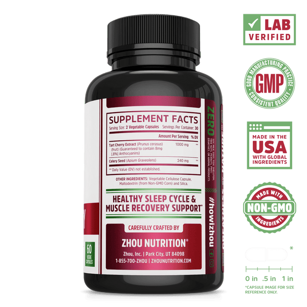 Tart Cherry Extract + Celery Seed by Zhou Nutrition