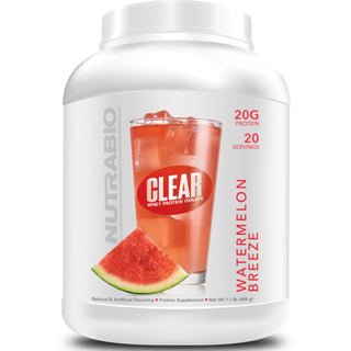 Clear Whey Protein Isolate - Watermelon Breeze - 1.1 LB (NutraBio)