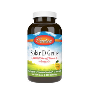 Solar D Gems - 6,000 IU 360 softgels - Carlson Labs