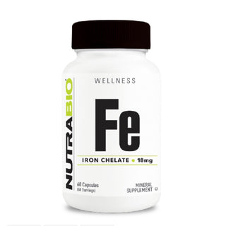 Fe Iron Chelate 18mg - 60 Capsules (NutraBio)