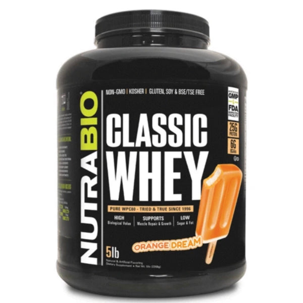 Classic Whey Protein - 5 LB - Orange Dream (NutraBio)