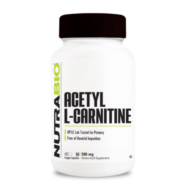 Acetyl L-Carnitine (500mg) - 90 Veggie Capsules (NutraBio)