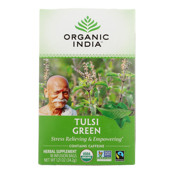 Tulsi Green Herbal Tea - 18 Bags - 1.21 OZ (Organic India)