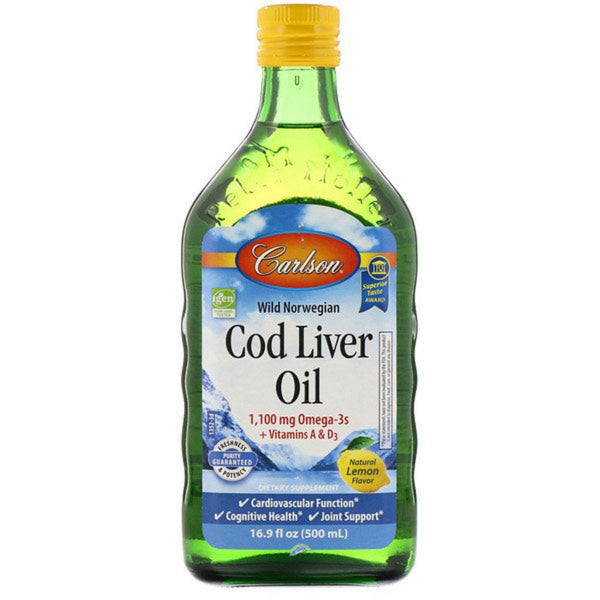 Wild Norwegian Cod Liver Oil 1100 mg - 16.9 FL OZ (Carlson)