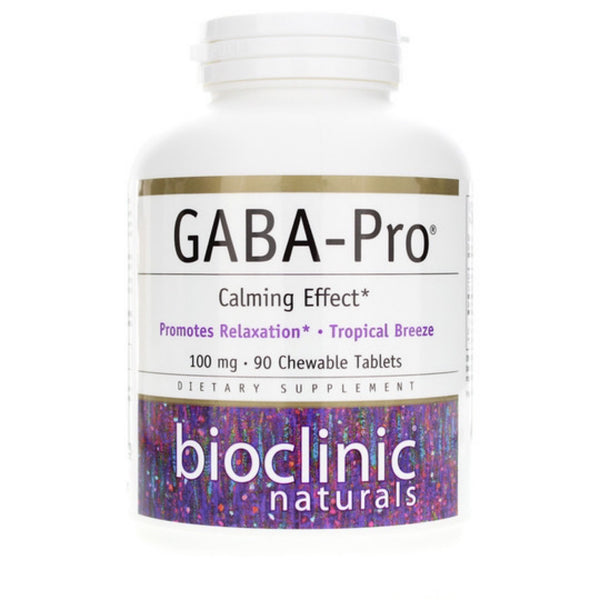 GABA-Pro 100 mg - 90 Chewable Tablets Tropical Breeze (Bioclinic Naturals)